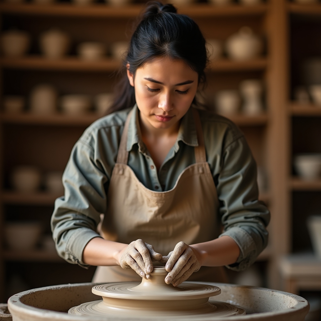 Занятие на гончарном круге